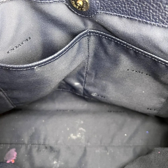 Coach Edie 28 Colorblock Leather Satchel Bag - Picture 12 of 13